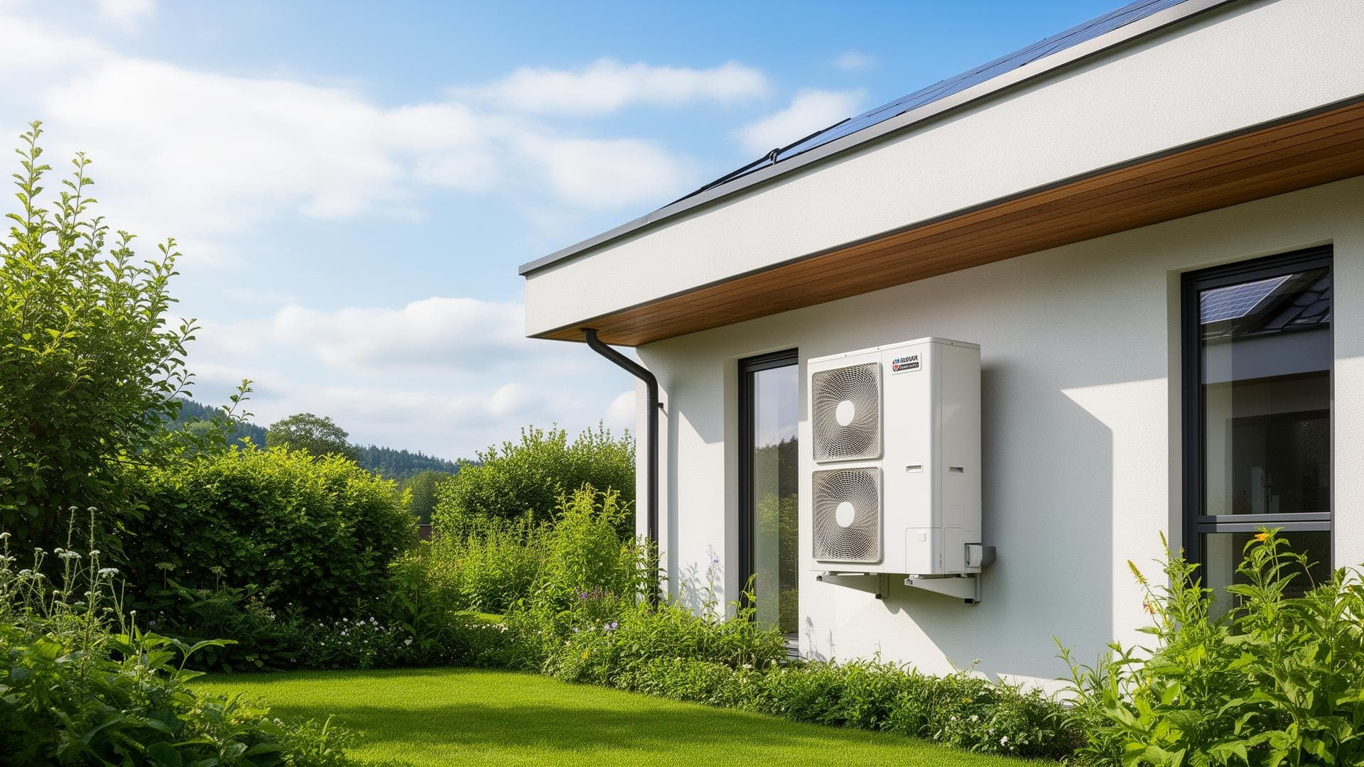 Varmepumpe installert på moderne norsk hjem